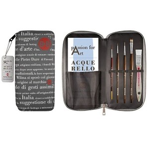 Kit Pinceaux Aquarelle Passion for Art | 5 Pinceaux & Trousse | Borciani Bonazzi