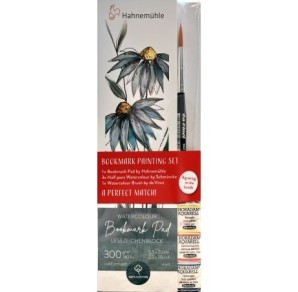 Schmincke - Set Créatif Aquarelle : 15 Marque-Pages Hahnemühle et Couleurs Schmincke