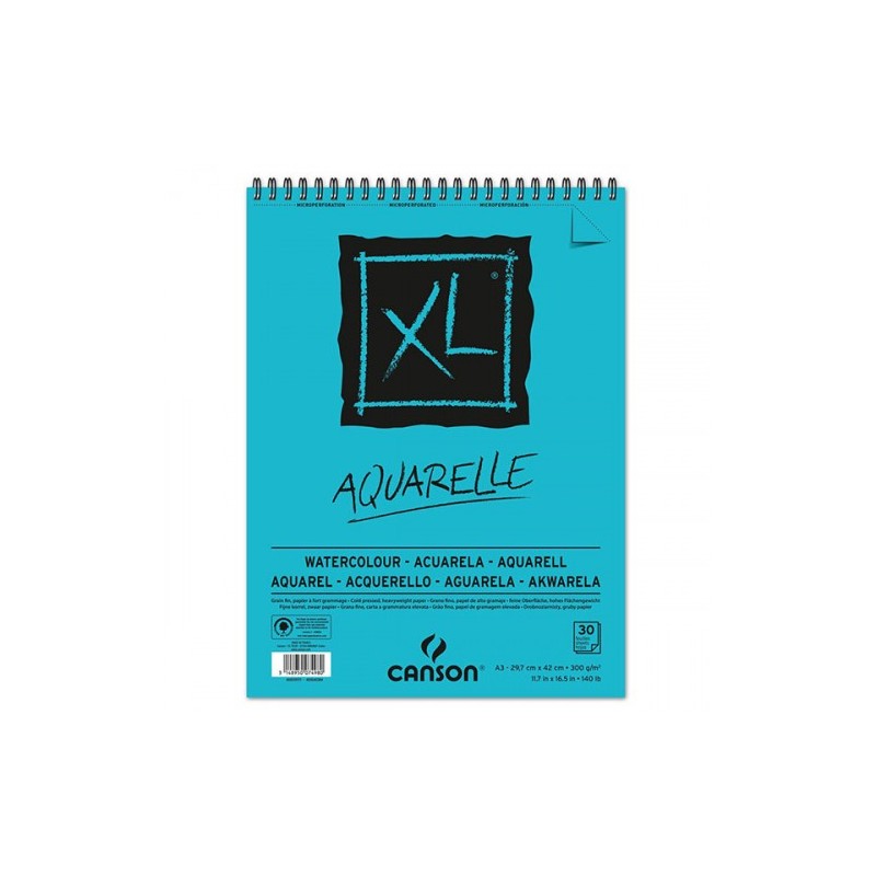 Canson - Bloc Aquarelle Canson XL - 300g/m², Grain Fin
